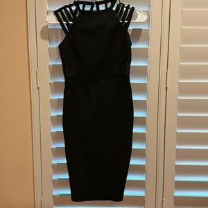 Preloved Bebe Bodycon Black Dress. Size XS.